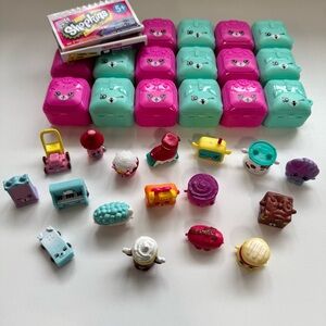 Shopkins Colorful Toy Collection - Pink and Teal Season 5 Discontinued & Rare